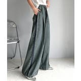 環境に優しいサステナブル素材。綿100％デニム素材サイドラインワイドイージーパン… | Classical Elf  | 詳細画像17 