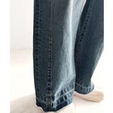 環境に優しいサステナブル素材。綿100％デニム素材サイドカットカーブパンツ | Classical Elf  | 詳細画像30 