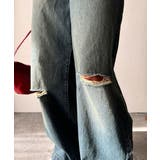 環境に優しいサステナブル素材。綿100％ウエストアシメワイドストレートダメージデ… | Classical Elf  | 詳細画像18 