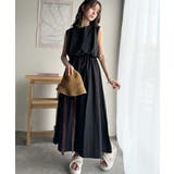 1枚で即お洒落見え。セットアップ風Aラインノースリーブロングワンピース | Classical Elf  | 詳細画像11 