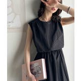 ブラック | 1枚で即お洒落見え。セットアップ風Aラインノースリーブロングワンピース | Classical Elf 