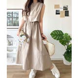 1枚で即お洒落見え。セットアップ風Aラインノースリーブロングワンピース | Classical Elf  | 詳細画像19 