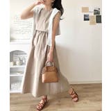 1枚で即お洒落見え。セットアップ風Aラインノースリーブロングワンピース | Classical Elf  | 詳細画像21 