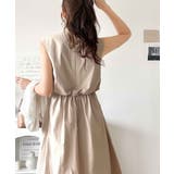 1枚で即お洒落見え。セットアップ風Aラインノースリーブロングワンピース | Classical Elf  | 詳細画像24 