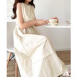 1枚で即お洒落見え。セットアップ風Aラインノースリーブロングワンピース | Classical Elf  | 詳細画像5 