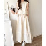 1枚で即お洒落見え。セットアップ風Aラインノースリーブロングワンピース | Classical Elf  | 詳細画像6 