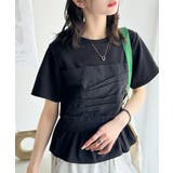 簡単おしゃれが叶う。Tシャツ×ビスチェドッキング半袖トップス | Classical Elf  | 詳細画像44 