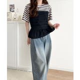 簡単おしゃれが叶う。Tシャツ×ビスチェドッキング半袖トップス | Classical Elf  | 詳細画像50 