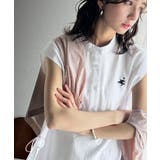 オフホワイト | 爽やかで品のある。サイドダブルリボンワンポイント刺繍サッカー素材フレンチスリーブ… | Classical Elf