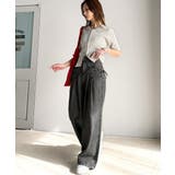 環境に優しいサステナブル素材。綿100%デニム素材サイドリボンタックワイドパンツ… | Classical Elf  | 詳細画像7