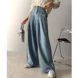 環境に優しいサステナブル素材。綿100%デニム素材サイドリボンタックワイドパンツ… | Classical Elf  | 詳細画像8