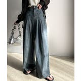 環境に優しいサステナブル素材。綿100%デニム素材サイドリボンタックワイドパンツ… | Classical Elf  | 詳細画像14