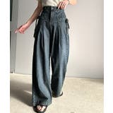 環境に優しいサステナブル素材。綿100%デニム素材サイドリボンタックワイドパンツ… | Classical Elf  | 詳細画像19