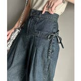 環境に優しいサステナブル素材。綿100%デニム素材サイドリボンタックワイドパンツ… | Classical Elf  | 詳細画像23