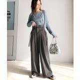 環境に優しいサステナブル素材。綿100%デニム素材サイドリボンタックワイドパンツ… | Classical Elf  | 詳細画像3