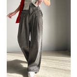 環境に優しいサステナブル素材。綿100%デニム素材サイドリボンタックワイドパンツ… | Classical Elf  | 詳細画像6