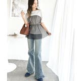 1枚で主役級！綿100%Tシャツ+チュールドッキングドロスト使いトップス(半袖）… | Classical Elf  | 詳細画像6 
