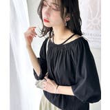 抜け感たっぷりの旬顔。マルチway綿100%シルケット加工ギャザー使いバルーンシ… | Classical Elf | 詳細画像12