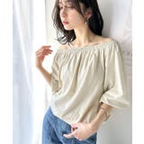 アイボリー | 抜け感たっぷりの旬顔。マルチway綿100%シルケット加工ギャザー使いバルーンシ… | Classical Elf