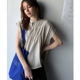 着るだけでオシャレ度ワンランクアップ。綿100％シルケット加工シャーリングトップ… | Classical Elf  | 詳細画像8 