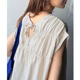 着るだけでオシャレ度ワンランクアップ。綿100％シルケット加工シャーリングトップ… | Classical Elf  | 詳細画像9 