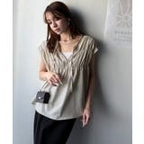 着るだけでオシャレ度ワンランクアップ。綿100％シルケット加工シャーリングトップ… | Classical Elf  | 詳細画像11 