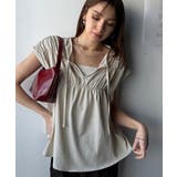 着るだけでオシャレ度ワンランクアップ。綿100％シルケット加工シャーリングトップ… | Classical Elf  | 詳細画像13 