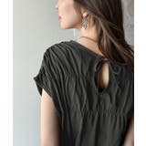 チャコール | 着るだけでオシャレ度ワンランクアップ。綿100％シルケット加工シャーリングトップ… | Classical Elf 