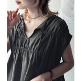 着るだけでオシャレ度ワンランクアップ。綿100％シルケット加工シャーリングトップ… | Classical Elf  | 詳細画像22 