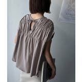 着るだけでオシャレ度ワンランクアップ。綿100％シルケット加工シャーリングトップ… | Classical Elf  | 詳細画像29 