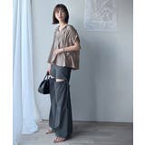 着るだけでオシャレ度ワンランクアップ。綿100％シルケット加工シャーリングトップ… | Classical Elf  | 詳細画像37 