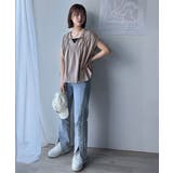 着るだけでオシャレ度ワンランクアップ。綿100％シルケット加工シャーリングトップ… | Classical Elf  | 詳細画像41 