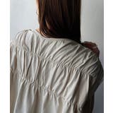 着るだけでオシャレ度ワンランクアップ。綿100％シルケット加工シャーリングトップ… | Classical Elf  | 詳細画像42 