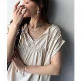 着るだけでオシャレ度ワンランクアップ。綿100％シルケット加工シャーリングトップ… | Classical Elf  | 詳細画像5 