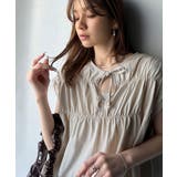着るだけでオシャレ度ワンランクアップ。綿100％シルケット加工シャーリングトップ… | Classical Elf  | 詳細画像6 