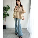 特別な日常を演出。綿100%前後2WAYシルケット加工布帛コンビリボンペプラムト… | Classical Elf | 詳細画像24