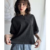 華奢見えを叶える!前後2wayランタンスリーブミニボーダートップス(5分袖) | Classical Elf  | 詳細画像16