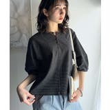 華奢見えを叶える!前後2wayランタンスリーブミニボーダートップス(5分袖) | Classical Elf  | 詳細画像18