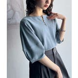 華奢見えを叶える!前後2wayランタンスリーブミニボーダートップス(5分袖) | Classical Elf  | 詳細画像32