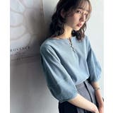 華奢見えを叶える!前後2wayランタンスリーブミニボーダートップス(5分袖) | Classical Elf  | 詳細画像33