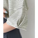 華奢見えを叶える!前後2wayランタンスリーブミニボーダートップス(5分袖) | Classical Elf  | 詳細画像39