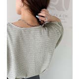 華奢見えを叶える!前後2wayランタンスリーブミニボーダートップス(5分袖) | Classical Elf  | 詳細画像40