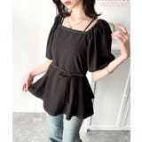 トレンド感たっぷり！2way配色ステッチペプラムブラウス（半袖） | Classical Elf  | 詳細画像10 