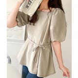 トレンド感たっぷり！2way配色ステッチペプラムブラウス（半袖） | Classical Elf  | 詳細画像15 