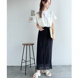 着るUV!ひんやりバックファスナードルマンスリーブ胸刺繍半袖トップス | Classical Elf | 詳細画像7