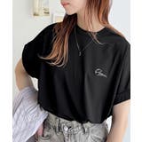 着るUV!ひんやりバックファスナードルマンスリーブ胸刺繍半袖トップス | Classical Elf | 詳細画像11