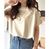 着るUV!ひんやりバックファスナードルマンスリーブ胸刺繍半袖トップス | Classical Elf | 詳細画像21