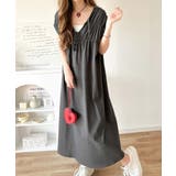 旬の素材&デザイン。大人の前後2WAYシルケット加工シャーリングフレアワンピース… | Classical Elf | 詳細画像14