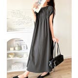 旬の素材&デザイン。大人の前後2WAYシルケット加工シャーリングフレアワンピース… | Classical Elf | 詳細画像18