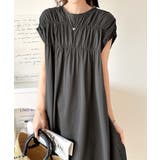 旬の素材&デザイン。大人の前後2WAYシルケット加工シャーリングフレアワンピース… | Classical Elf | 詳細画像20